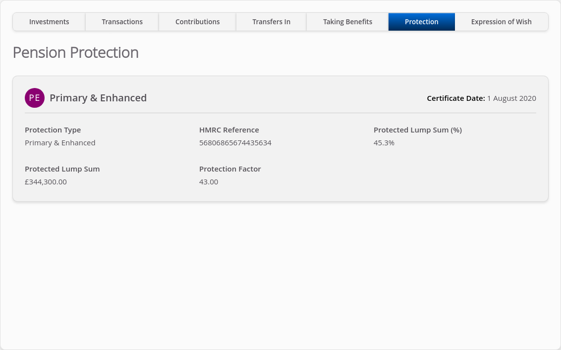 Role-Adviser > 05 Account Summary > Lower tabs